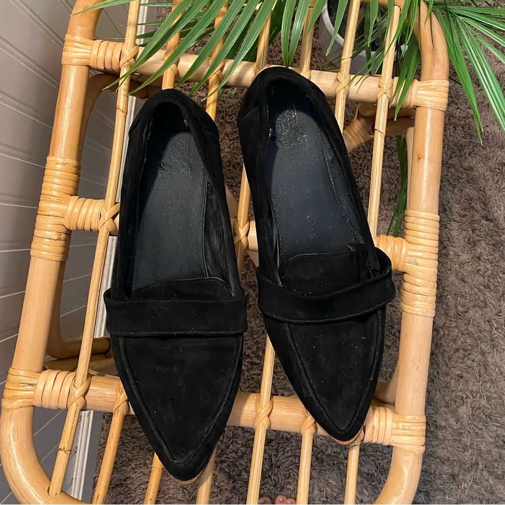 Elegant Suede Black Women's Loafers